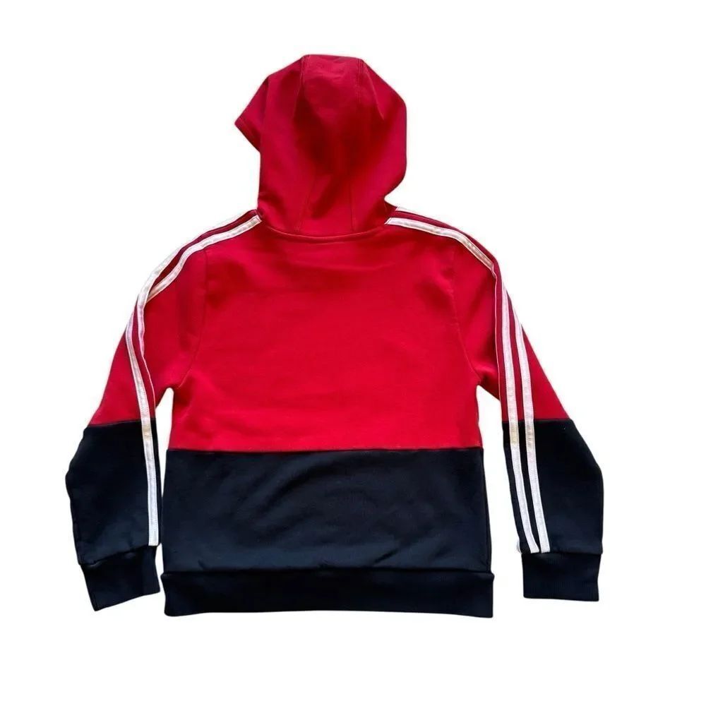 Adidas Hoodie, Boys Size, Red Black, Long Sleeve, Pullover SZ S # 2480 - Picture 4 of 10